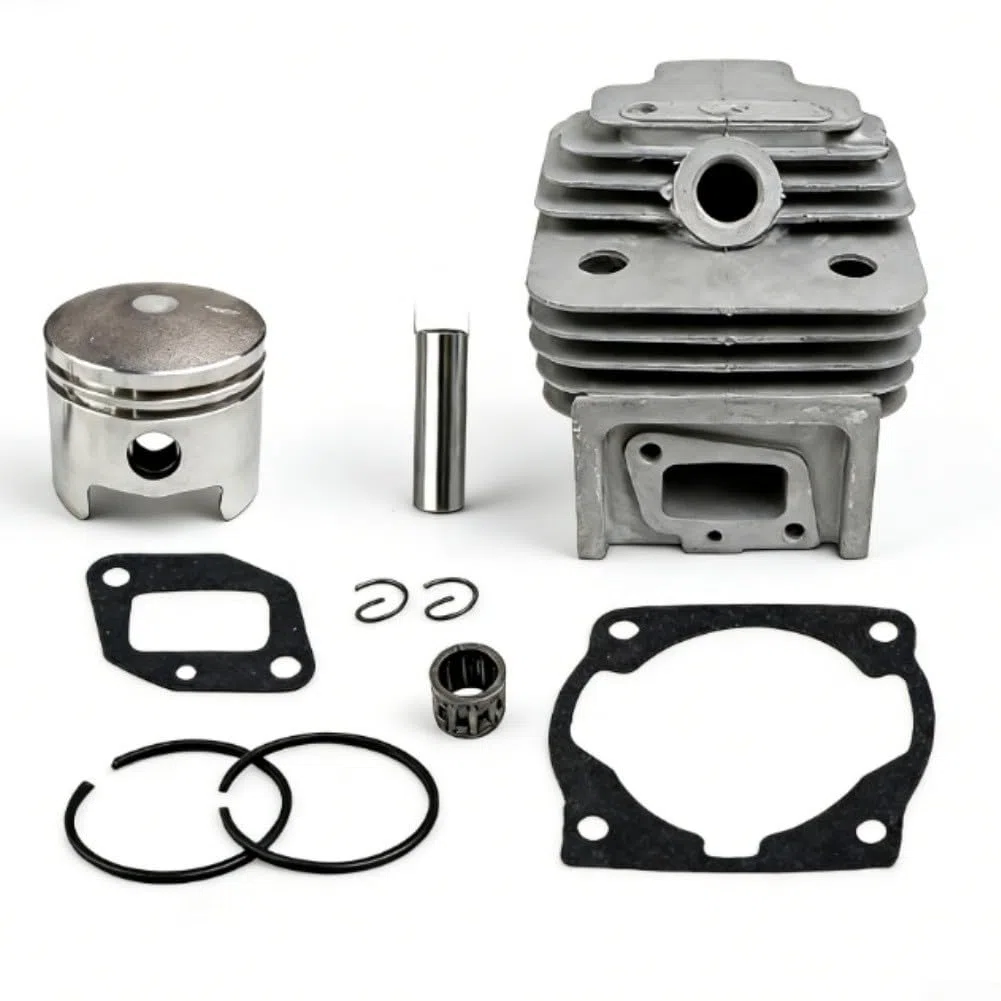 Cilindro da 44 mm e kit pistone per decespugliatore motore 52CC 44-5 Set di ricambio compatibile con modelli di motore standard 44-5 (A)
