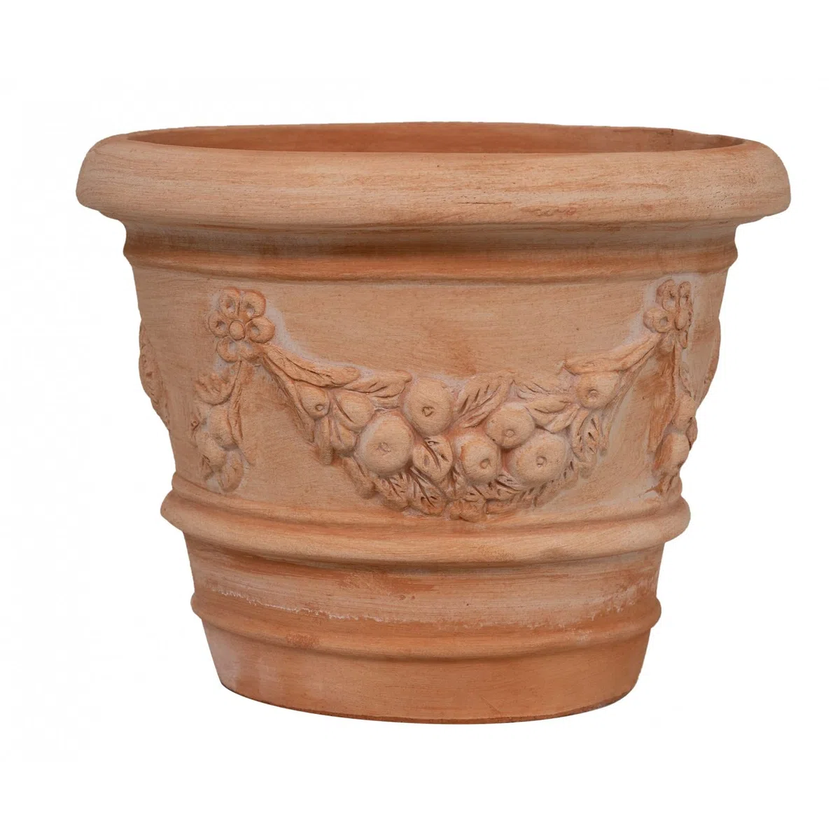 Biscottini Vaso in terracotta Toscana 40x40x30 cm (48 Litri) - Vasi terracotta grandi da esterno e interno - Vaso da esterno grande Made in Italy