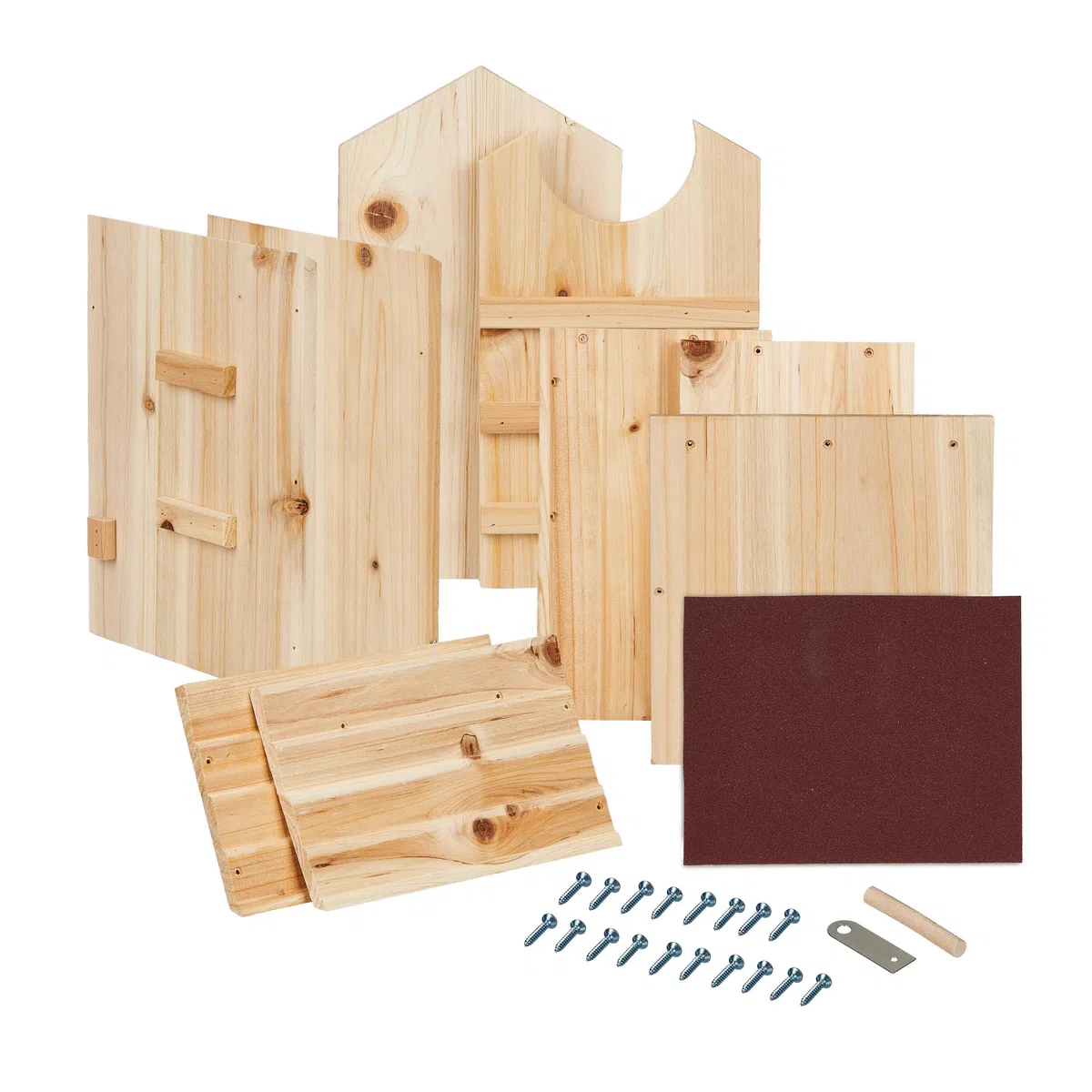Relaxdays Casetta per Uccelli, Nido per Gufi, Casa Appesa per Uccellini Giardino, HxL: 9,5 x 9,5 cm, in Legno, Naturale