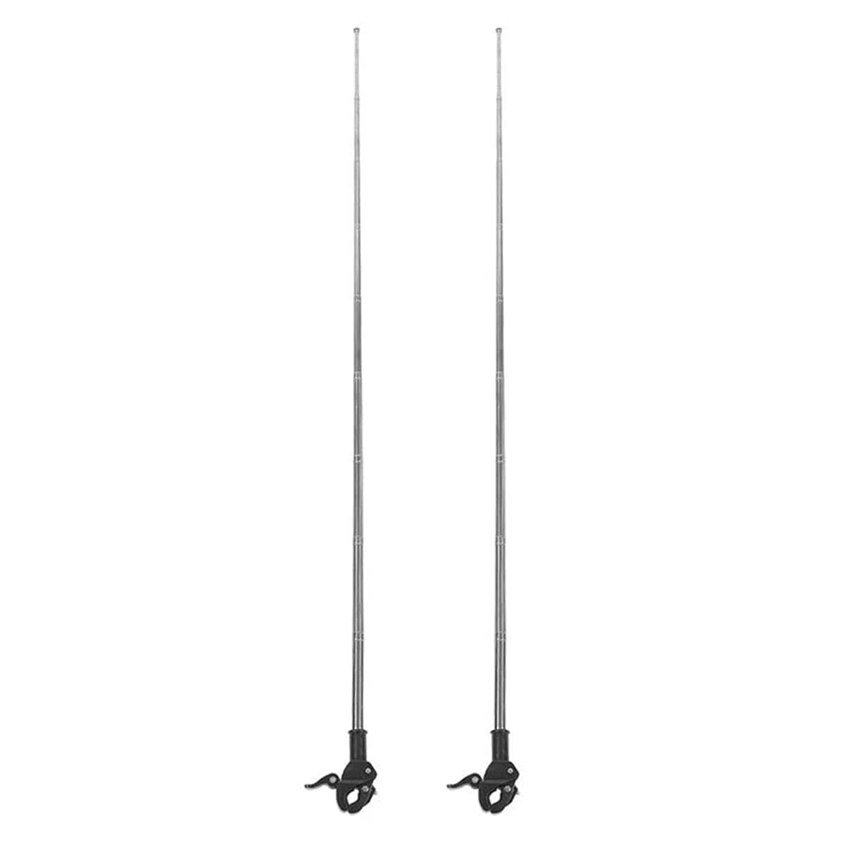 Asta portabandiera per motociclette, Supporto per Asta portabandiera per Esterni, 2 Pezzi Supporto telescopico per Asta Auto Supporto per Portapacchi Posteriore Accessori per Asta Auto