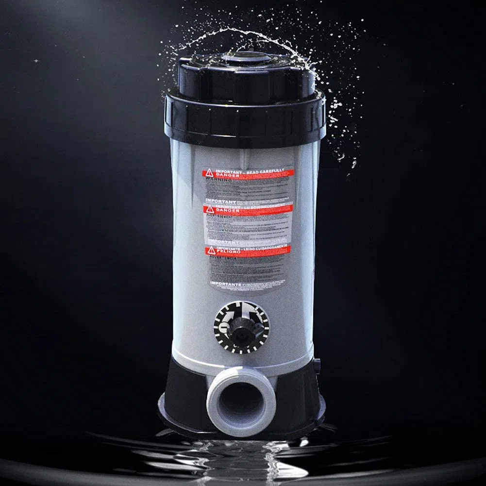 Dosatore Cloro Piscina, PVC Dispenser Cloro Per Piscina Cloratore Automatico Facile da Usare Per Piscine