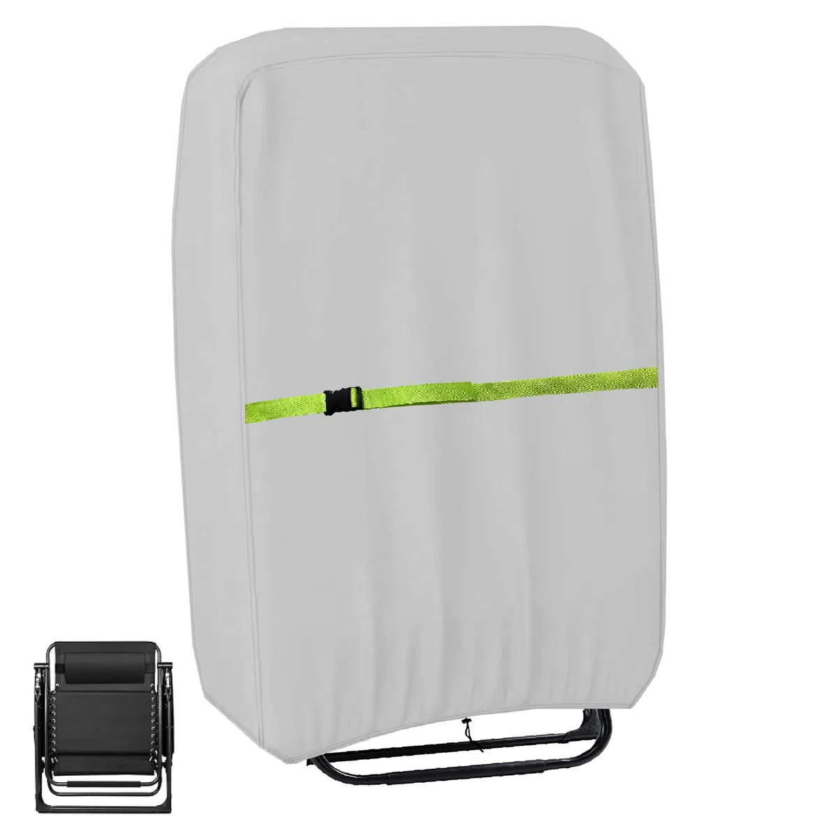 Copertura di protezione UV impermeabile per chaise longue pieghevole, 600D Oxford, 1 pezzo, 72Wx16Dx110Hcm