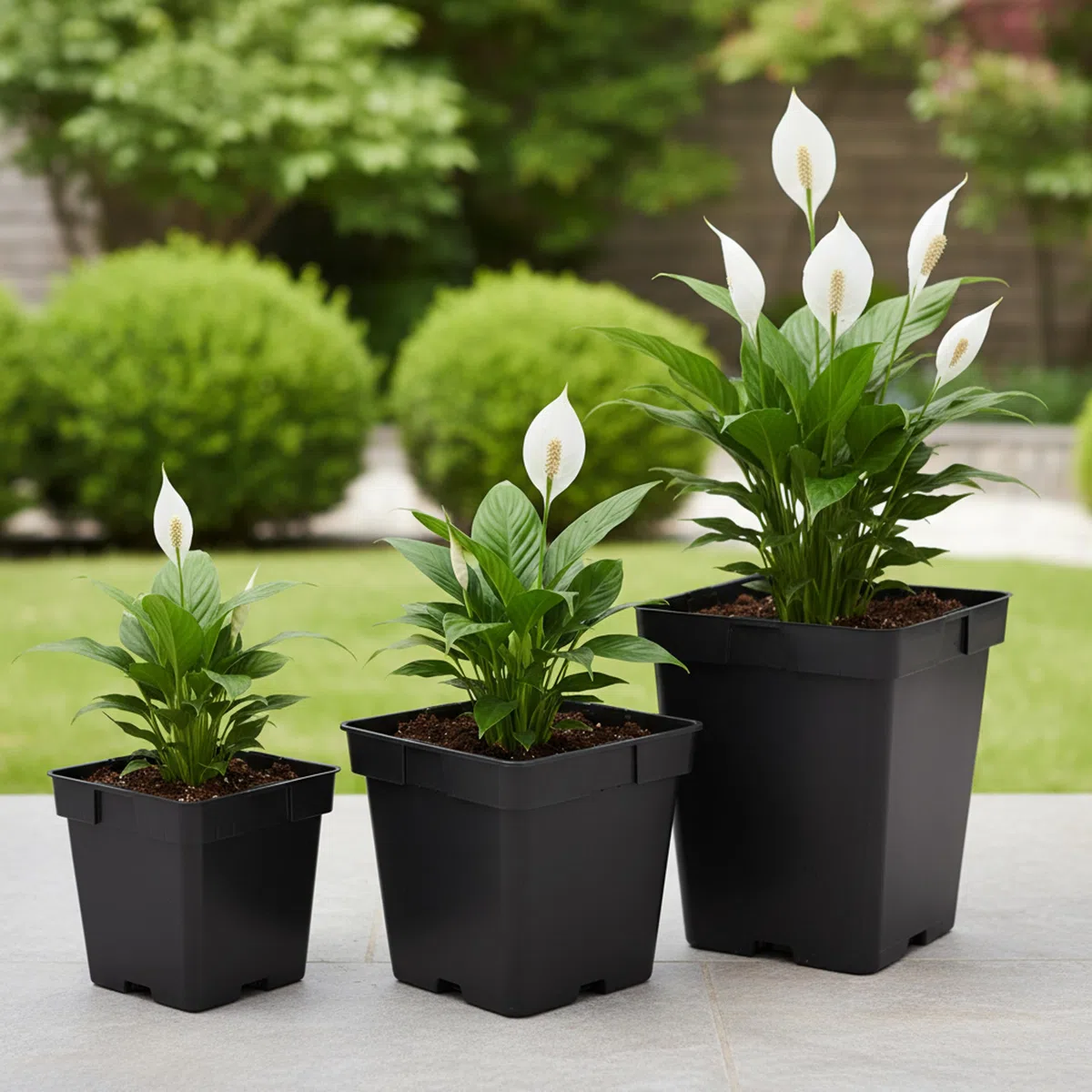 Garronda Set da 200 Vasetti per Piantine 9 x 9 x 9,6 cm (0,5L) in Plastica Quadrati con Fori di Drenaggio Vasi da Semina Vaso per Piante Interno ed Esterno Serra Giardino Nero GD-0199