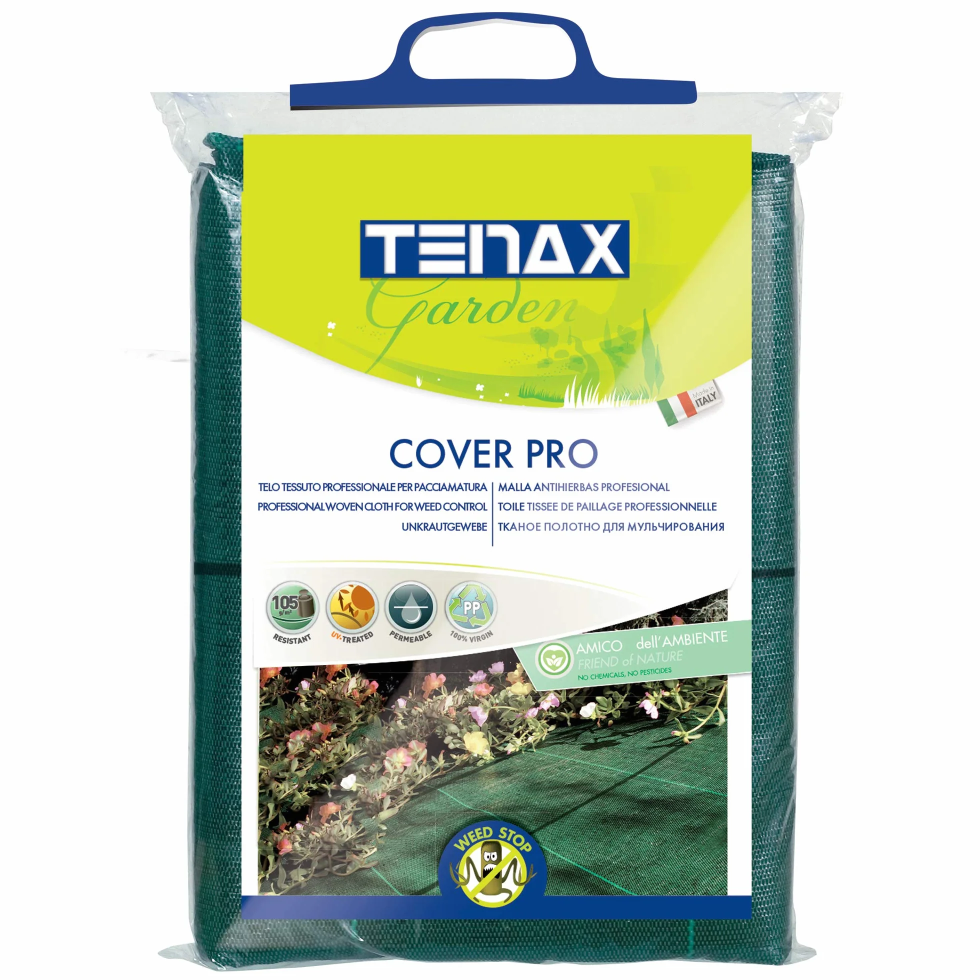 TENAX Cover Pro 1,60x5 m Verde, Telo Antierbacce Professionale per Pacciamatura