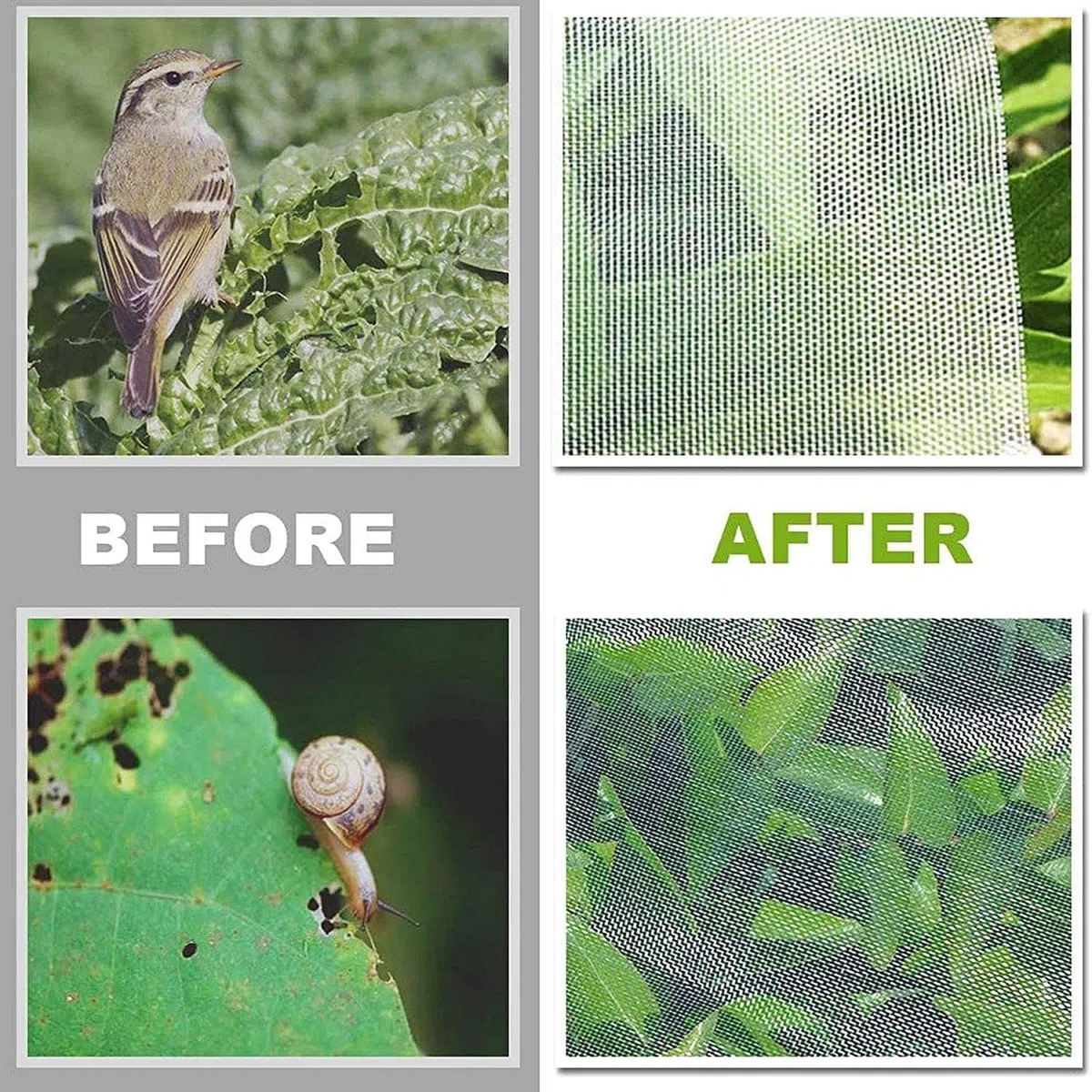 DINGFAN Rete Protettive da Giardino Anti Insetti, Cappuccio Protezione Piante Anti-Bird Net, Insetti Protezione Net Maglia Fine per Serra Piante Fiori, Frutta e Verdura (Size : 5x10m)