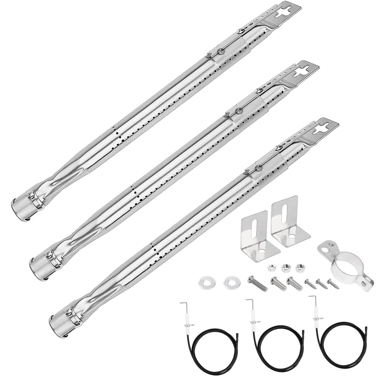 GFTIME 3 bruciatori universali Charbroil, Napoleon, Landmann, Enders, Barbecook, Tepro, Taino, Proficook, bruciatori regolabili in acciaio inox, accessori