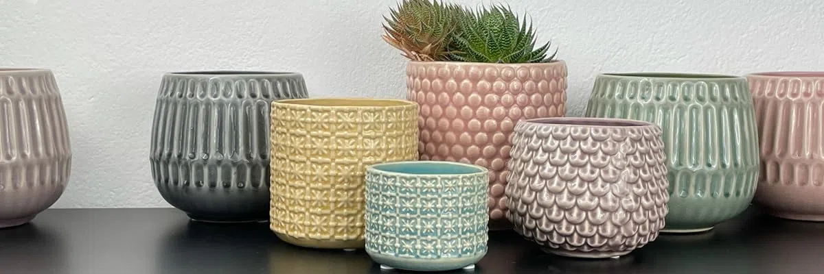 Nordring Vaso Dotty - per Fiori da Interno e Piante da Interno, Piante grasse, Cactus, Orchidee L (15,5 cm ø), Malva, Ceramica Gres