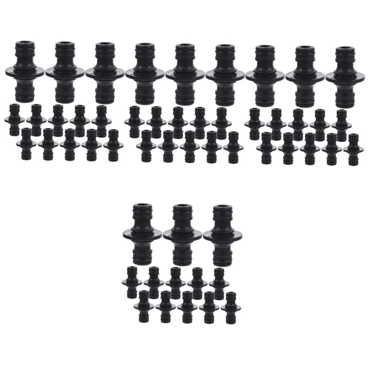 UPKOCH 4 Set Raccordi Per Tubi A Connessione Rapida Adattatore Per Tubo Di Connessione Rapida Irrigazione Connettori Affidabili Per Connettori in Plastica Black 25 Pezzi*4