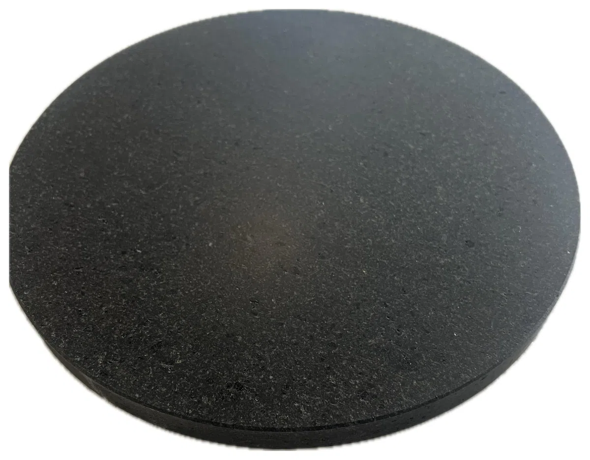 Pietra lavica rotonda liscia spessore 2 cm, griglia in pietra ollare naturale, barbecue Tutte le misure. (Diametro 50 cm)