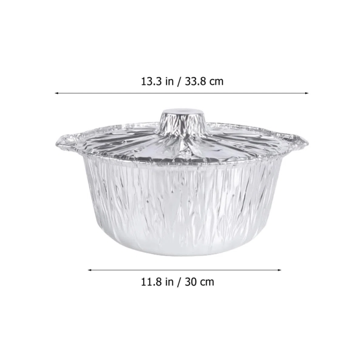Braciere per Barbecue Portatile in Stagnola Argento da 5300ml, Usa e Getta Coperchio, Protegge Cibo Dall'umidità, per Picnic e Feste All'aperto