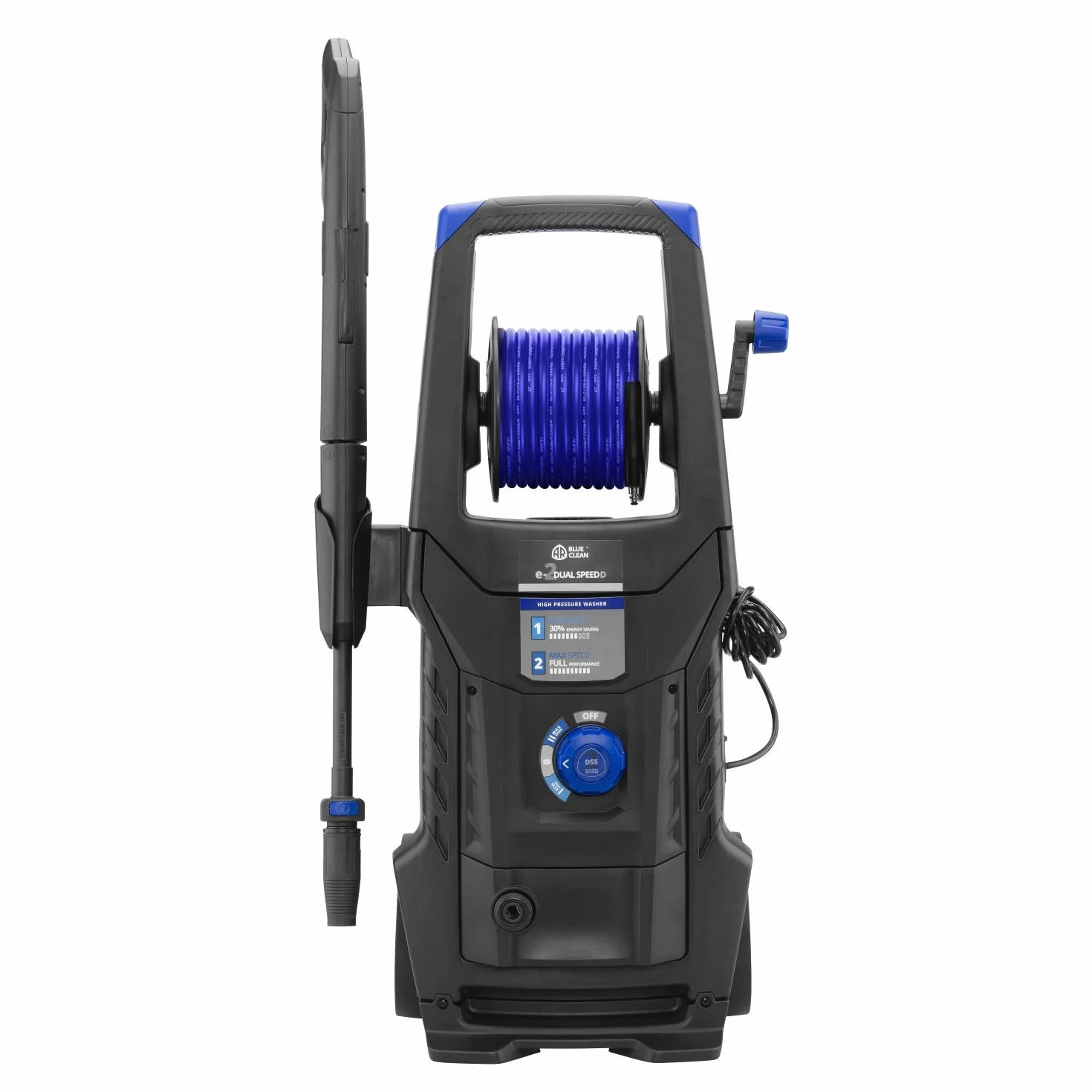 AR Blue Clean Idropulitrice ad Alta Pressione e-2DUALSPEED D con Dual Speed System, Sonda Sturatubi e Patio Cleaner (2200 W, 160 bar, 460 l/h)