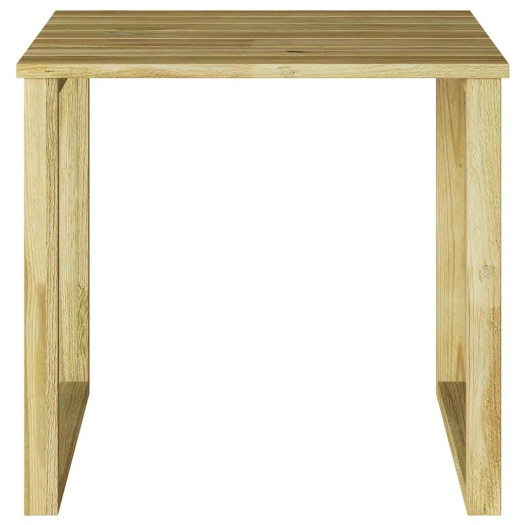 vidaXL Tavolo Naturale 50,5 x 50 x 46 cm Legno di Pino impregnato, Tavolino da Giardino e terrazza, Design Compatto e Resistente, arredo Versatile per Patio e Lounge