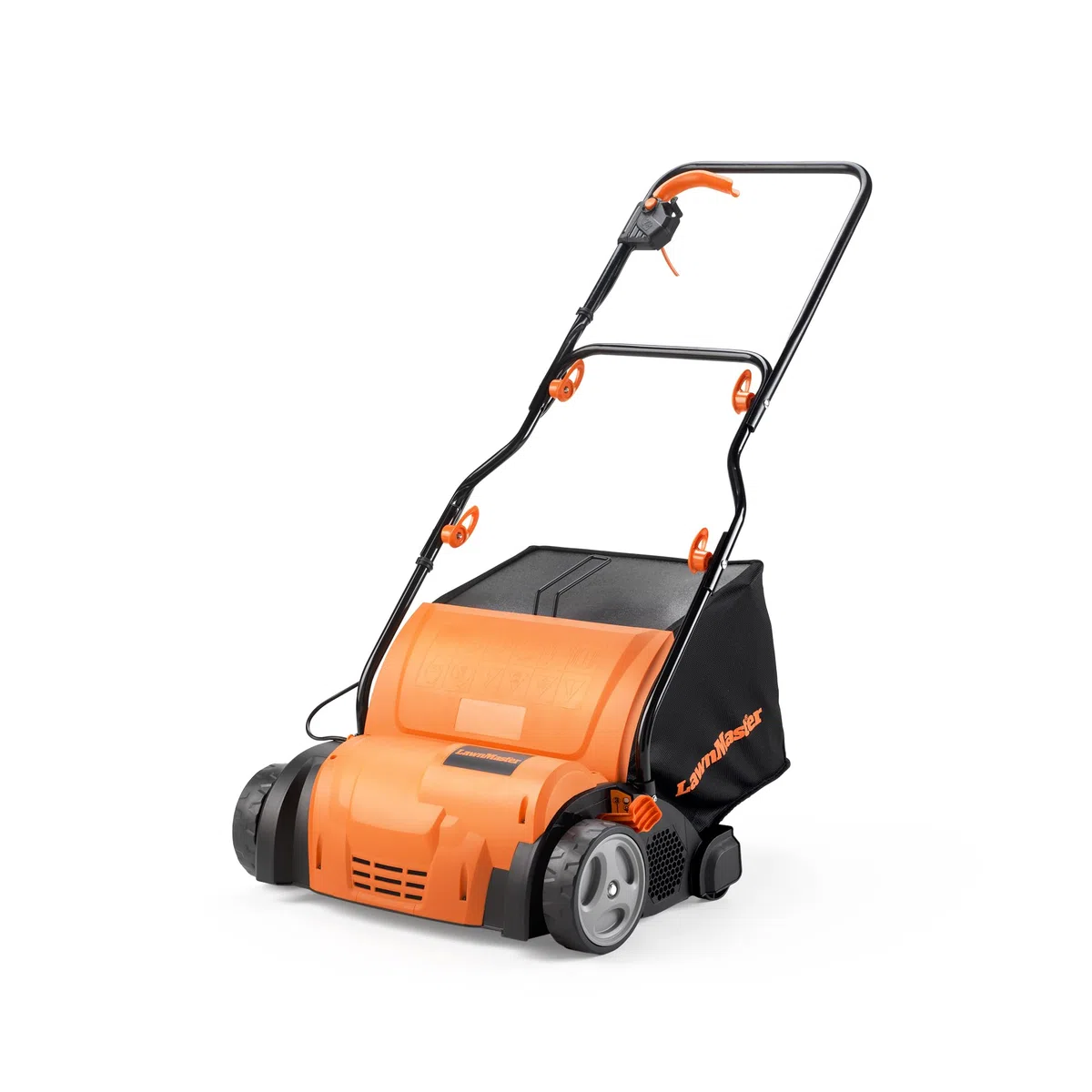 LawnMaster Scarificatore per Prato da 1350 W, rastrello per Prato, aeratore, scarificatore Elettrico con Larghezza di Lavoro di 33 cm, Accessori intercambiabili, profondità di Lavoro Regolabile e