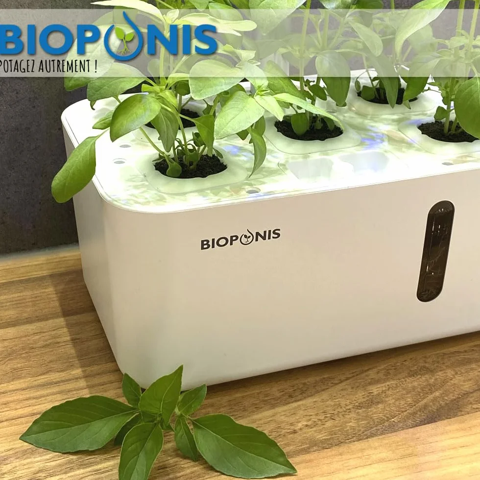Eden Nero - Orto da Interno Idroponica per Piante aromatiche - 5 Posizioni di Coltivazione