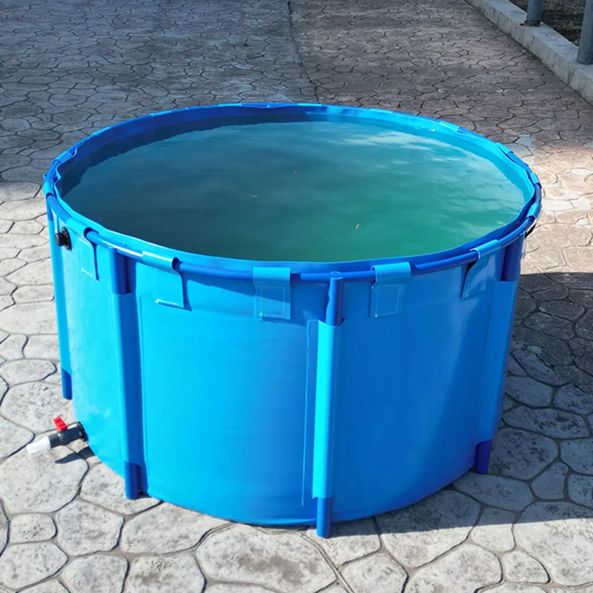 Piscina Fuori Terra/Telaio Acciaio Piscina Fuori Terra Rotonda, Alta 60 80 100 120 Cm Piscine Per Esterni Telaio In PVC Resistente Per Il Bagno Degli Animali Domestici, Serbatoio Rialzato Per Laghett
