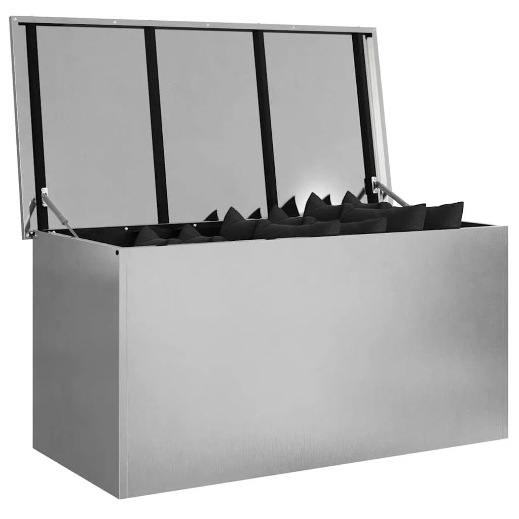 Scatola di Stoccaggio Esterno Argento 100 x 50,5 x 50 cm,Casa e Giardino,Immagazzinamento e organizzazione,Contenitori per Oggetti Domestici,18.5kg-874564