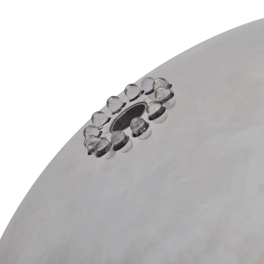 Set di 3 fontane da giardino con LED in acciaio inox 304, 20, 30, 40 cm, luce bianca, gioco d'acqua per terrazza, balcone, giardino, senza pompa, per un'atmosfera tranquilla