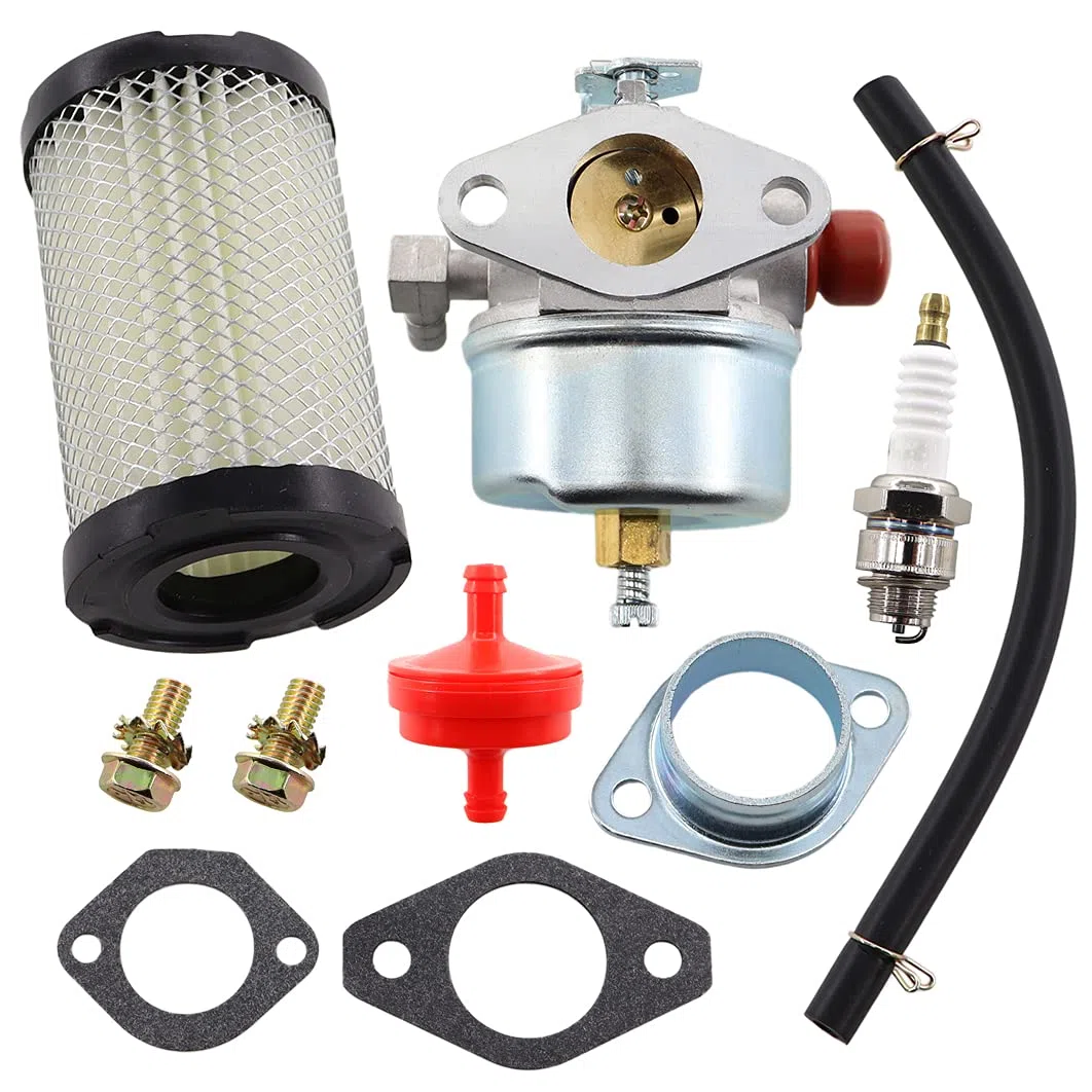 REEMO Carburatore con guarnizione adattatore viti per Tecumseh 632795A modelli di motore LAV 30, LAV 35, LAV 40, LAV 50 e filtro dell'aria 35066 23410051