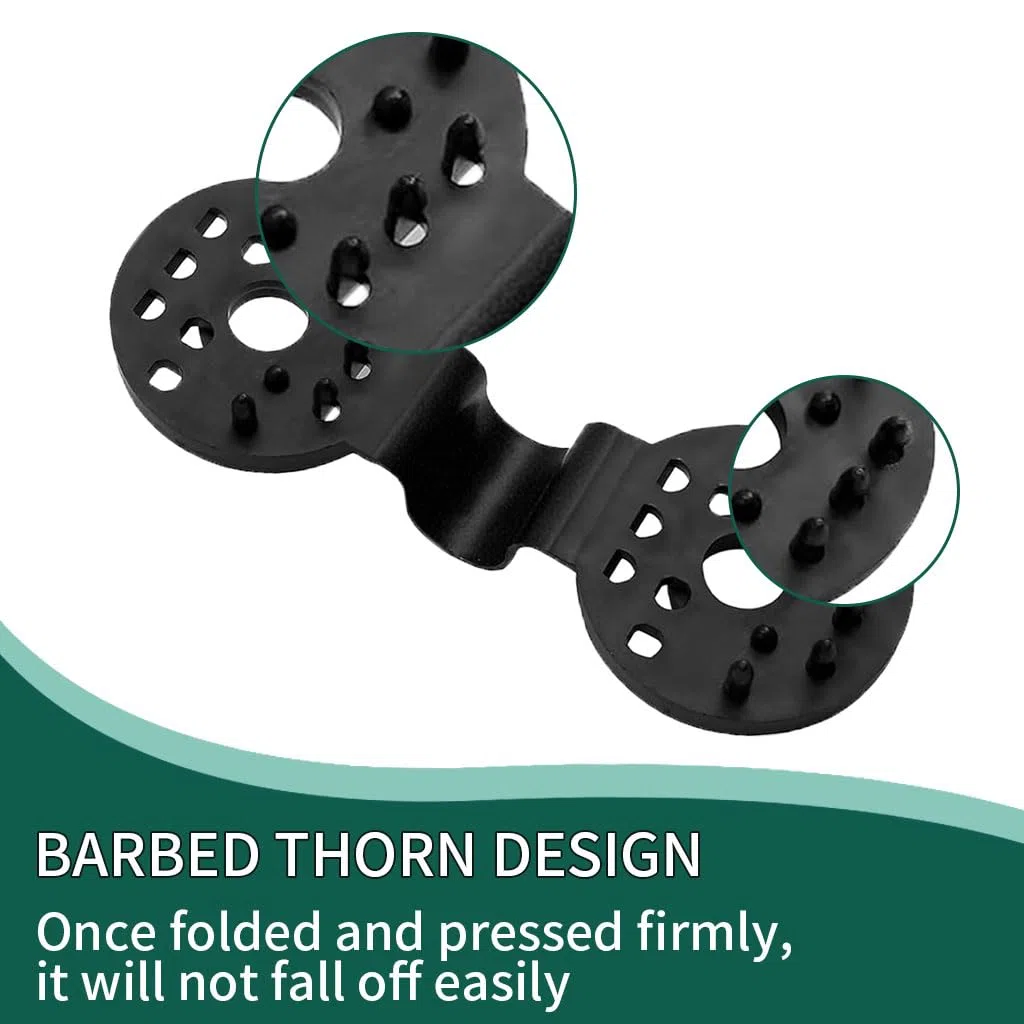 50 clip in plastica per telo protettivo, clip per tende da sole, nero, clip in plastica con occhiello, clip in plastica per rete di protezione solare per corde di collegamento, reti ombreggianti