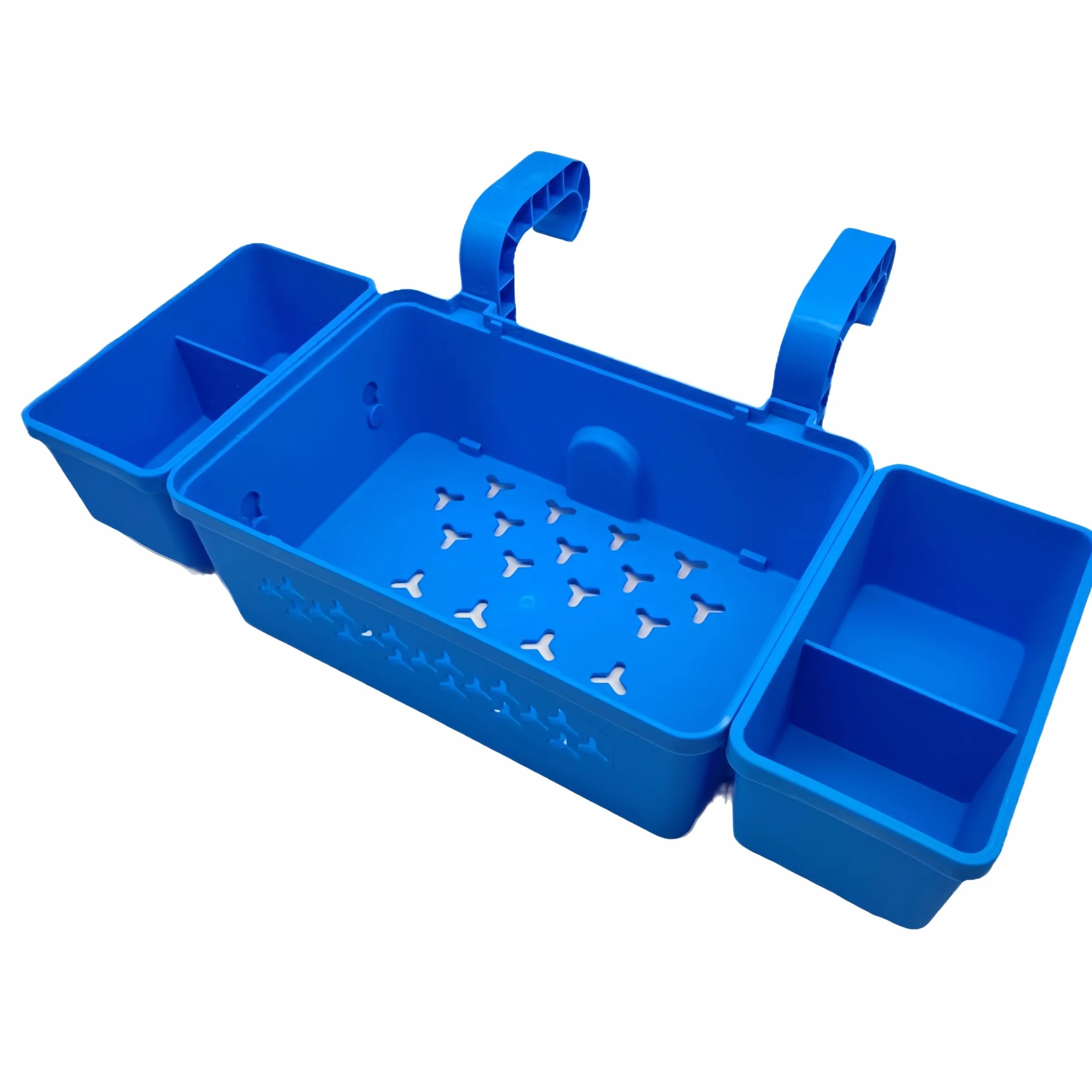 Cestino A Bordo Piscina 42x21x13 Cm Cesto Portaoggetti Per Piscina Fuori Terra Vassoio Portaoggetti A Bordo Piscina Realizzato Per Prestazioni Di Lunga Durata, È Facile Da Smontare (blu)