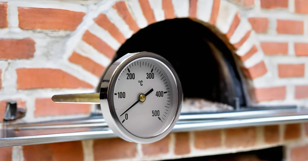 Termometro per Forno a Legna, Scala da 0 a 500ºC con Guaina da 20 cm
