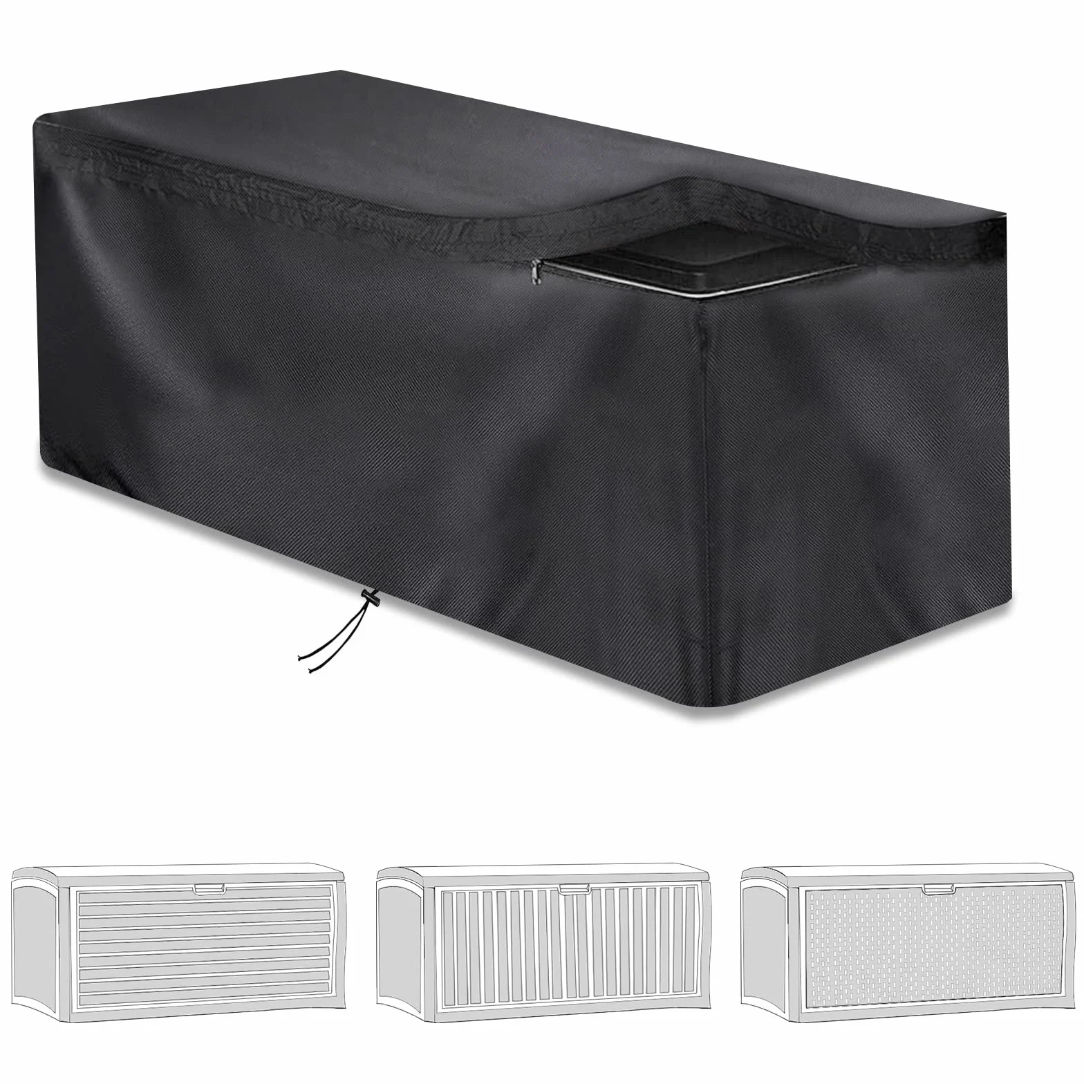 Copertura per scatole di immagazzinaggio, rivestimento protettivo Rip-Stop 420D Oxford Cloth, 123 x 55 x 62 cm