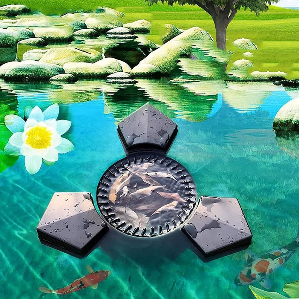 Potente skimmer galleggiante per laghetto con cavo di alimentazione da 10 m, per giardino, stagno, piscina, uso esterno, pompa efficiente da 70 W per acqua pulita in stagni e laghi