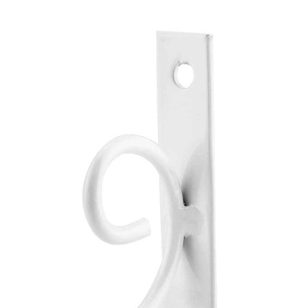 Staffa per Piante da Parete in Acciaio Pesante 25x21 cm con Gancio Anticaduta per Fiori e Ornamenti Appendibili per Giardino, Casa, Esterni