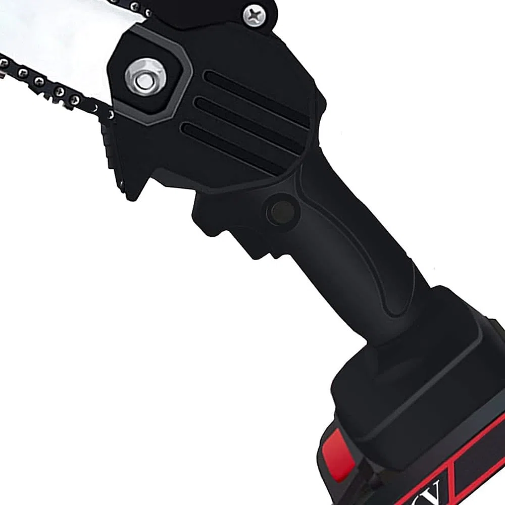 Mini Motosega a Batteria 48V Ricaricabile con 2 Batterie, Motosega Elettrica Portatile Lama 4 Pollici per Potatura Alberi e Rami, Sega Elettrica a Una Mano con Valigetta