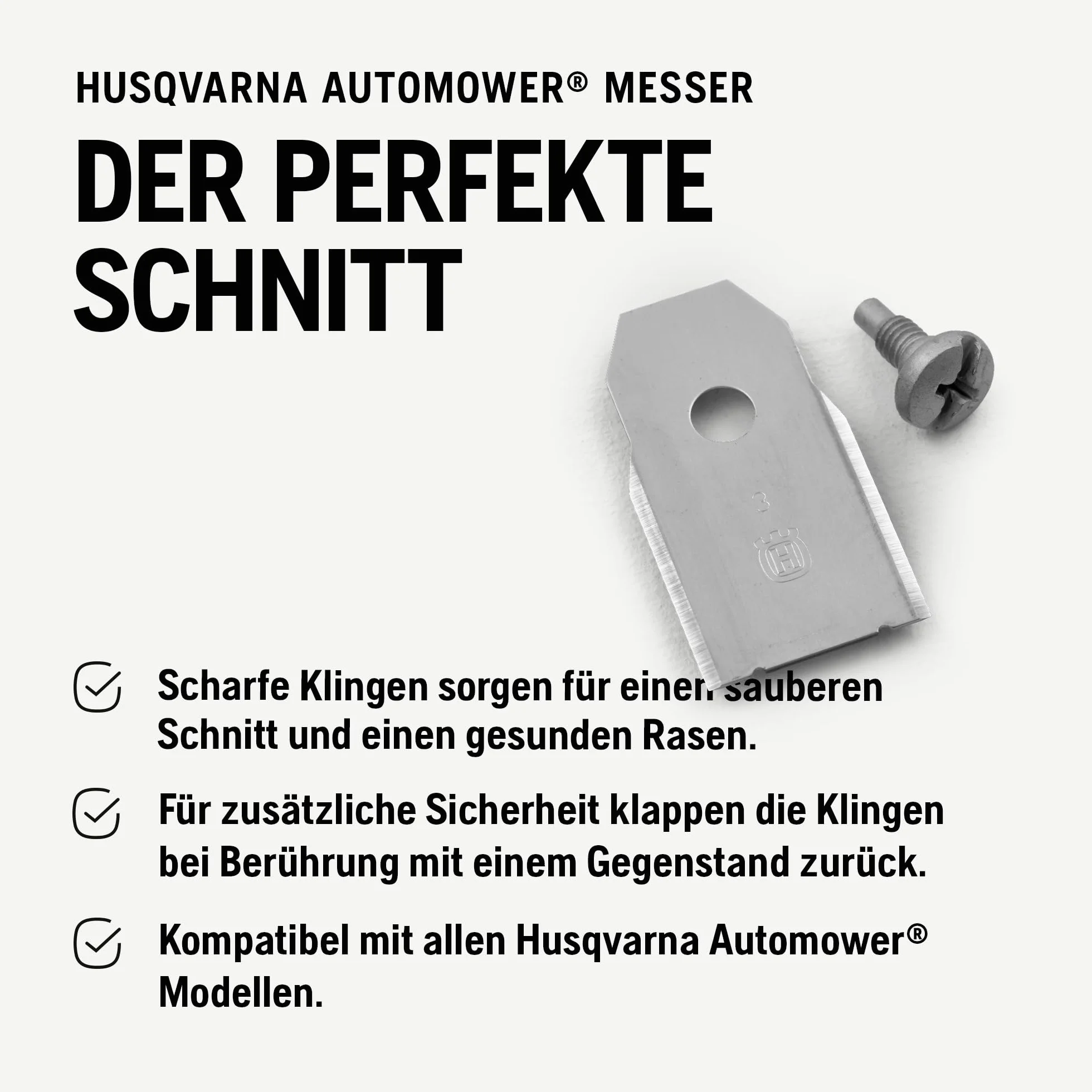 Husqvarna / Gardena - Lama di ricambio originale, 9 pezzi Adatto per robot tosaerba della marca Husqvarna e Gardena.