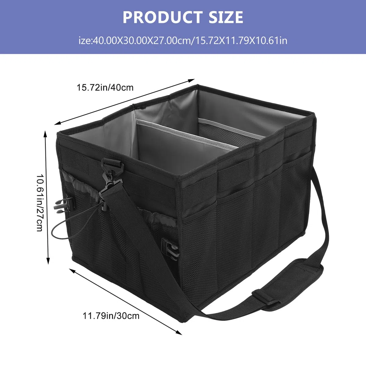 VICASKY Cassetta Organizer per Barbecue Esterno, Porta Utensili e Condimenti, Realizzata in Oxford Cloth, per Campeggio, Picnic e Giardino