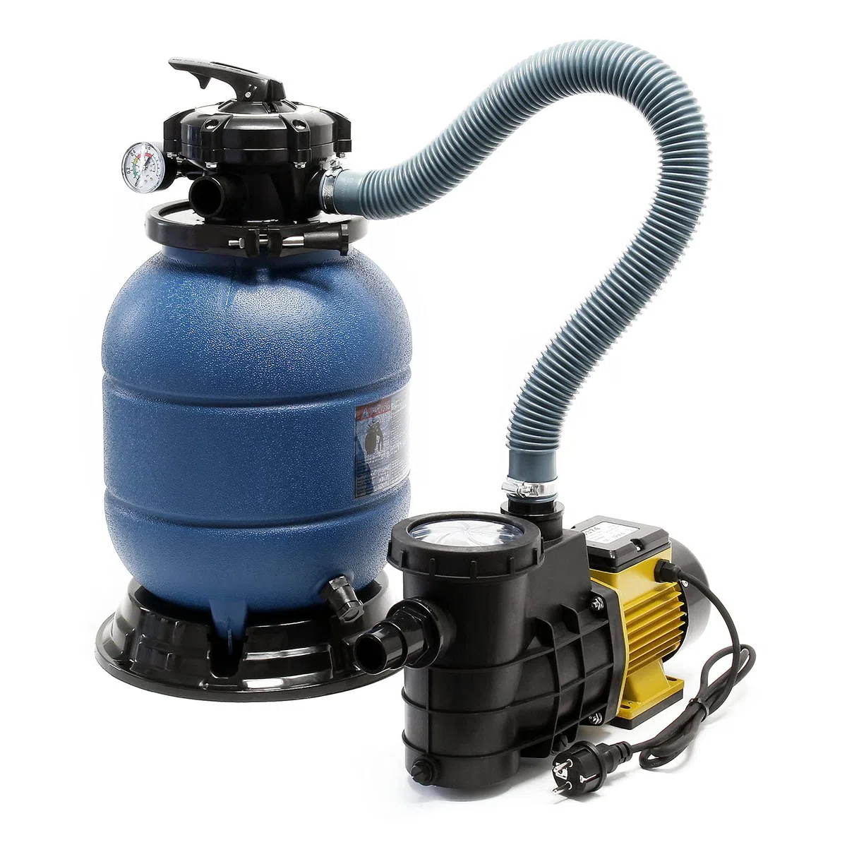 Filtro a Sabbia con valvola a 5 Posizioni Pompa autoadescante HZS-300 380W Set Piscina