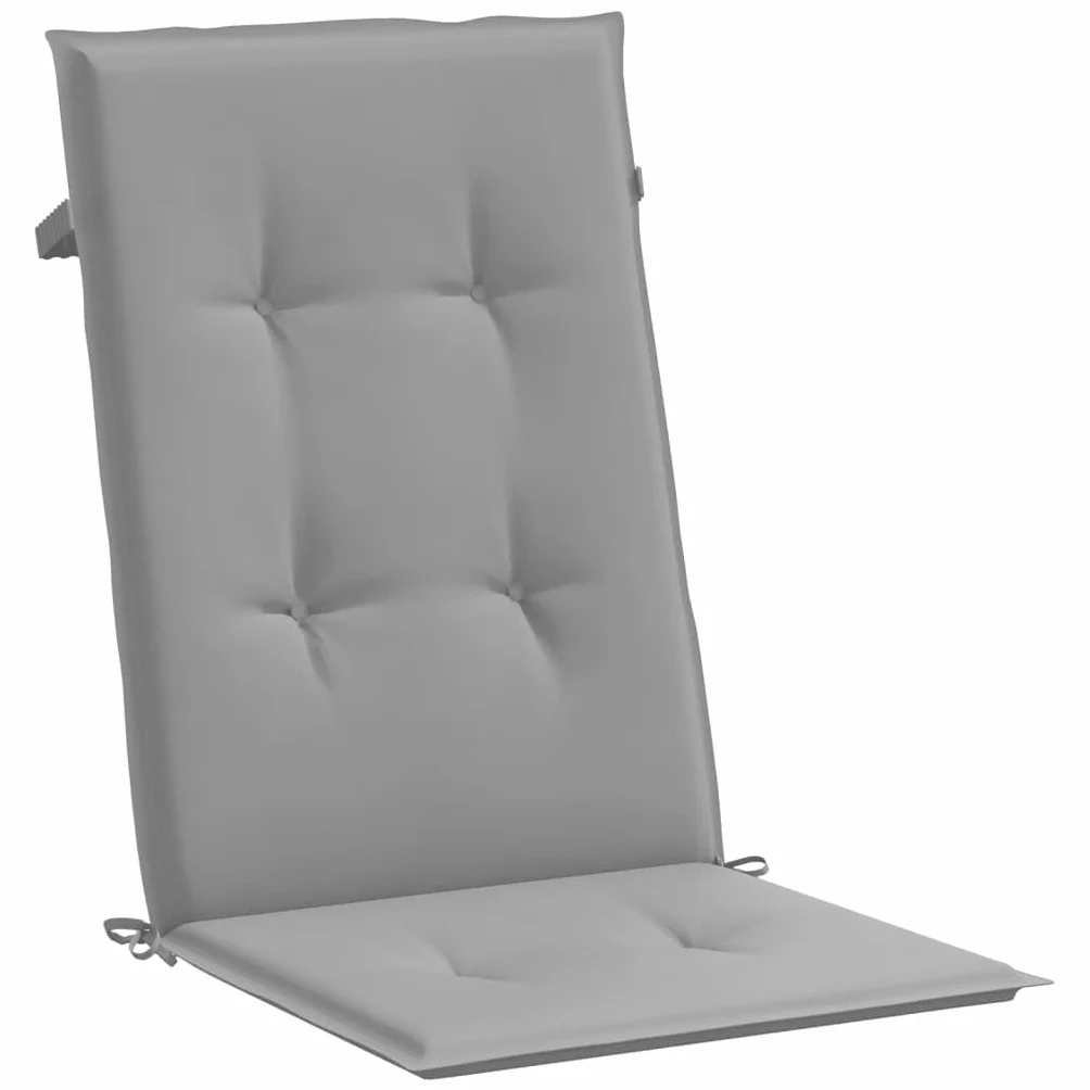 vidaXL 6x Cuscini per Sedie da Giardino Eleganti Morbidi Resistenti Arredi per Esterni Tessili Decorativi Grigi 120x50x3 cm in Tessuto Oxford