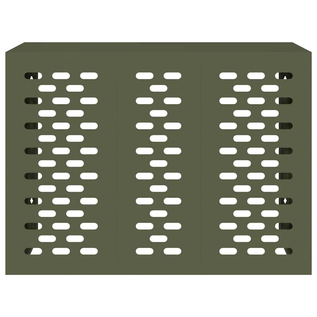 Copertura per condizionatore d'aria, in acciaio, 110 x 50 x 80 cm, resistente alle intemperie, per dispositivi esterni, protezione da pioggia, neve, sole, polvere, per balcone, terrazza