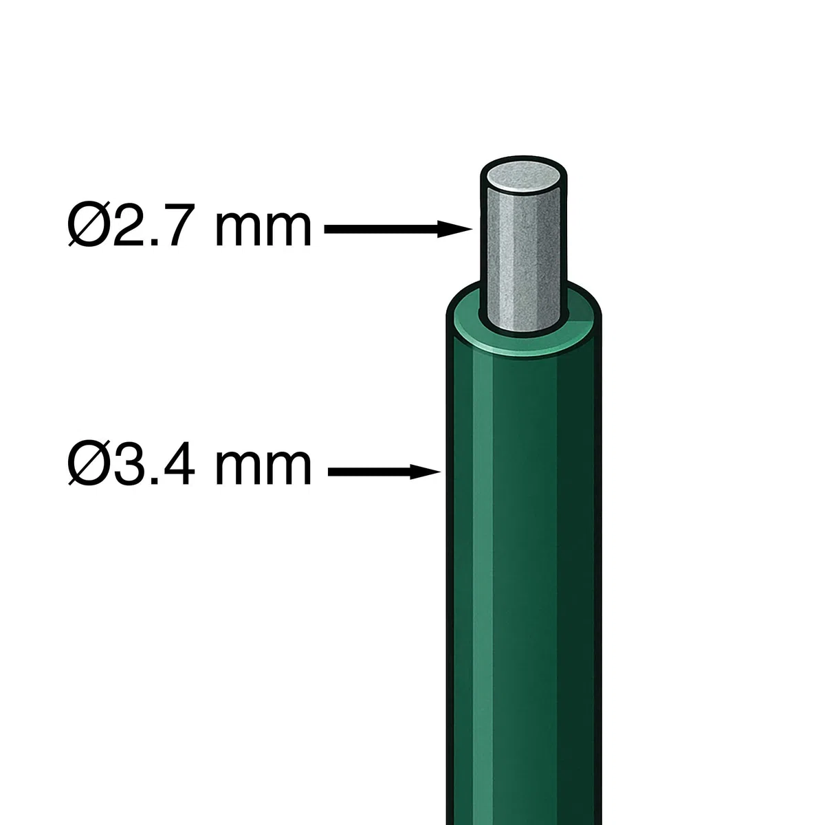 WERKA PRO Filo di Ferro plastificato Ø3,4 mm 100m
