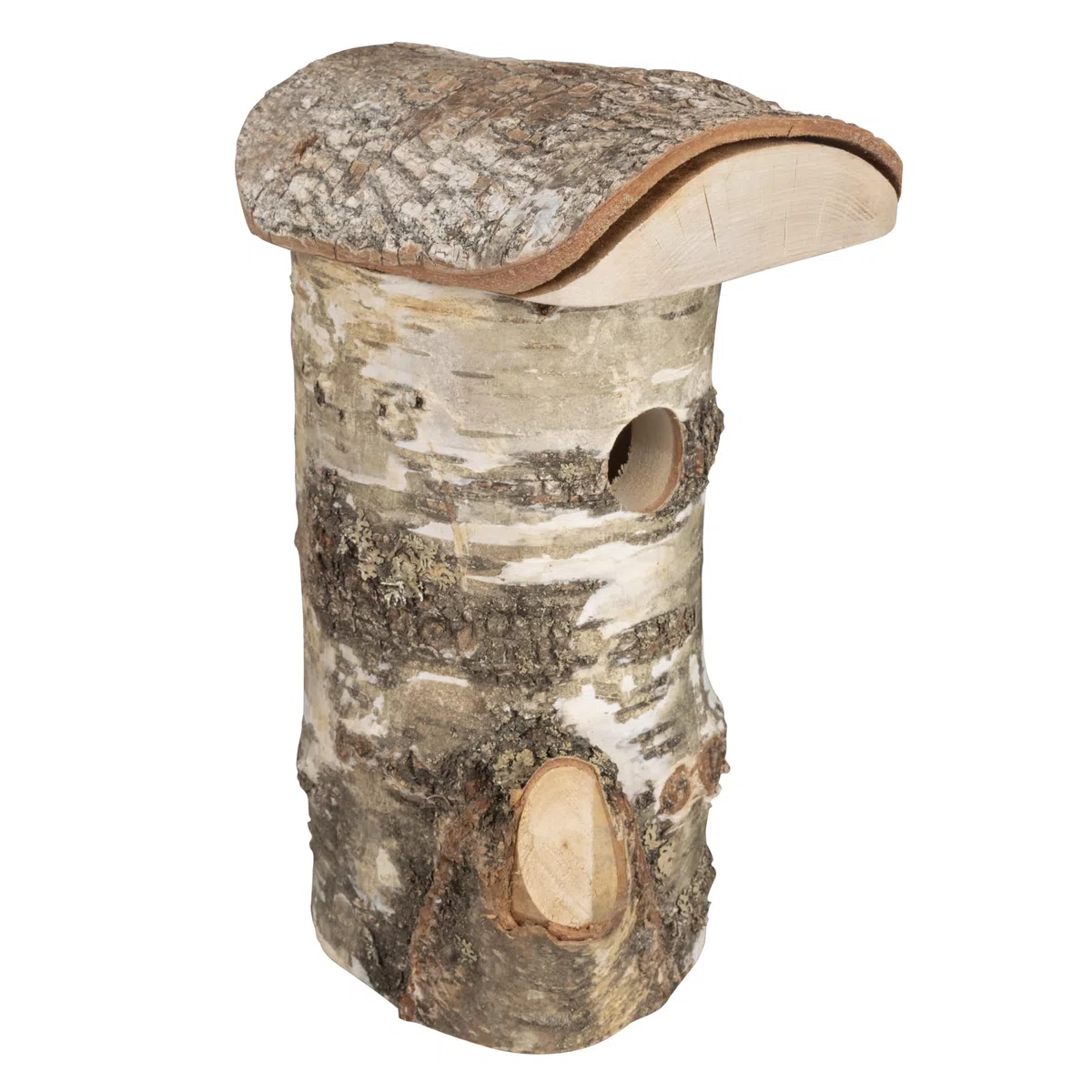 Windhager cassetta nido per uccelli Wildkogel, foro dingresso Ø 28 mm, tetto rimovibile, legno di betulla, casetta per uccelli, cassetta nido per uccelli da appendere, durevole