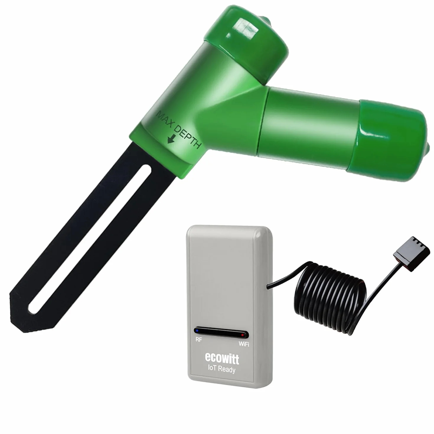 ECOWITT GW1206, Sensore di umidità del Suolo Senza Fili WH51, Tester igrometrico del Suolo vegetale + Gateway IOT Wi-Fi 3 in 1 GW1200