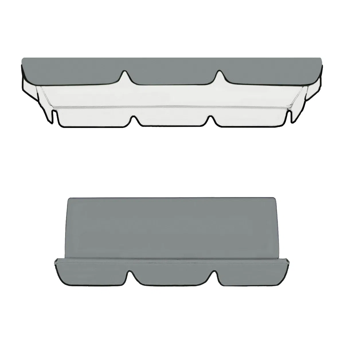 Coprisedile di Ricambio per Dondolo da Giardino, Copertura Dondolo, Coperture di Ricambio per Panchine da Esterno, per 2 e 3 Posti, Impermeabile e Resistenti ai Raggi UV