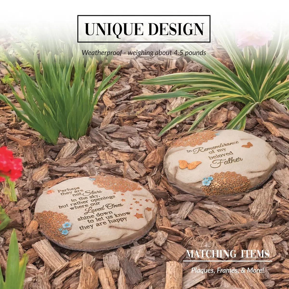 Pavilion Gift Company 19058 Light Your Way - Pietra commemorativa da giardino, 25,4 cm, motivo: stelle nel cielo, versione originale