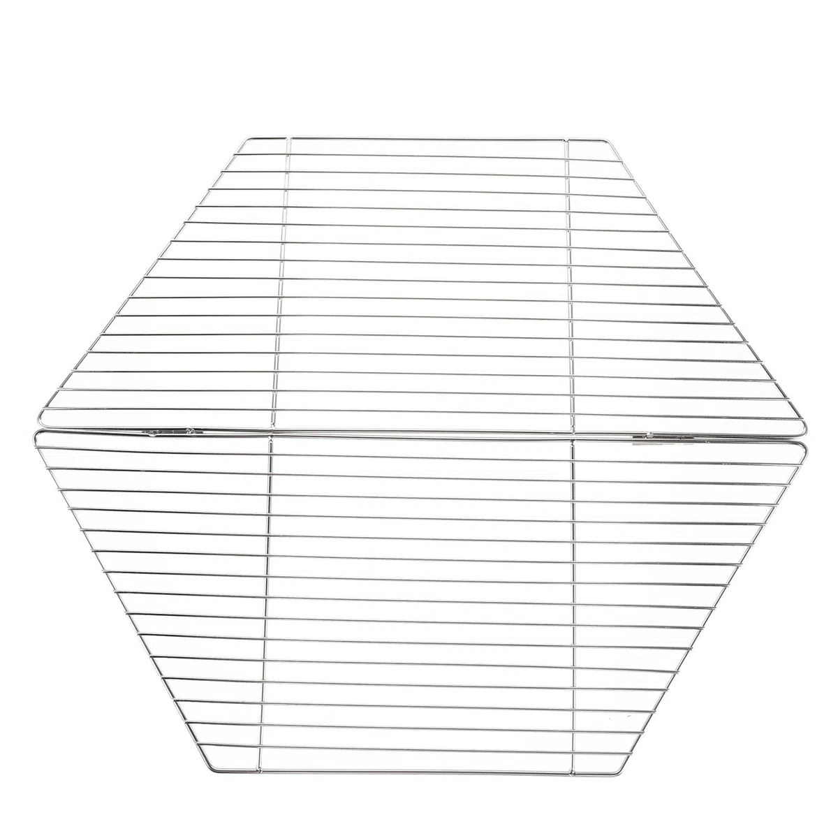 Griglia esagonale in acciaio inox, griglia multiuso per barbecue all'aperto, resistente al calore, perfetta per grigliare carne e verdure