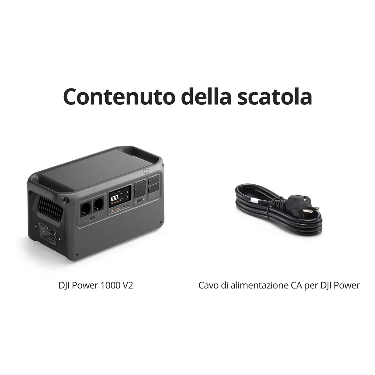 DJI Power 1000 V2 - Power station portatile 1024 Wh, ricarica rapida in 37 minuti da 0% a 80%, dimensioni compatte, batteria LiFePO4, 2600 W Power Station Solar, generatore elettrico per campeggio