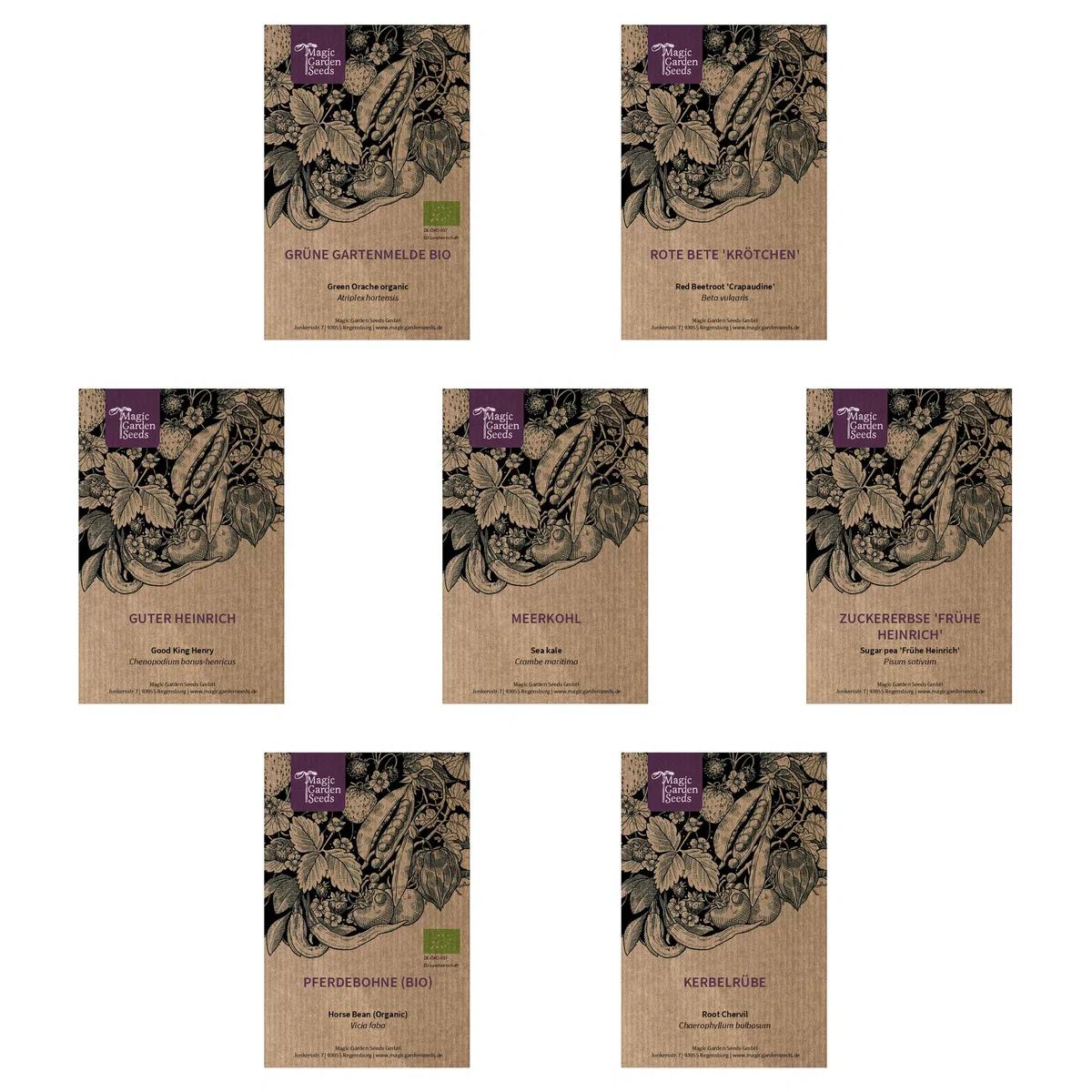 Vecchie verdure storiche - set regalo di semi con 8 ortaggi rari