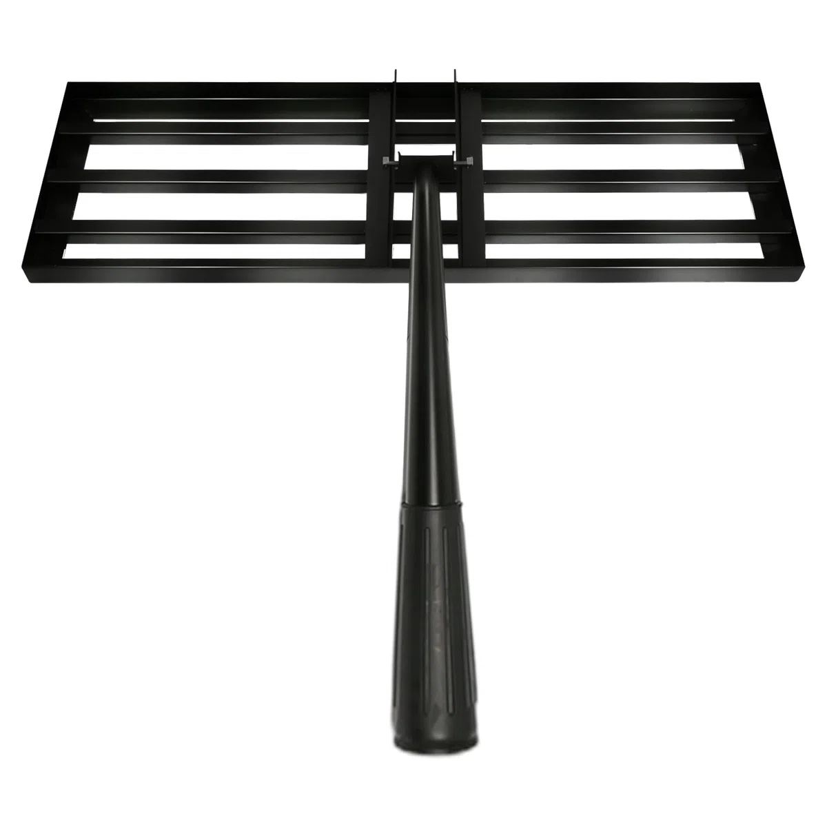【100 x 25 cm】 Rastrello livellante per prato con manico telescopico da 2 m e sistema di presa a manopola (a prova di colpa) – raschietto in acciaio inox per un facile livellamento di prato, sabbia