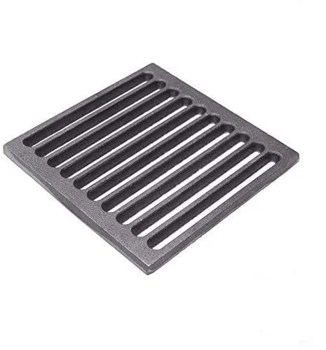 Griglie in ghisa per camino stufa barbecue fondello per cenere (cm 20x20x1)