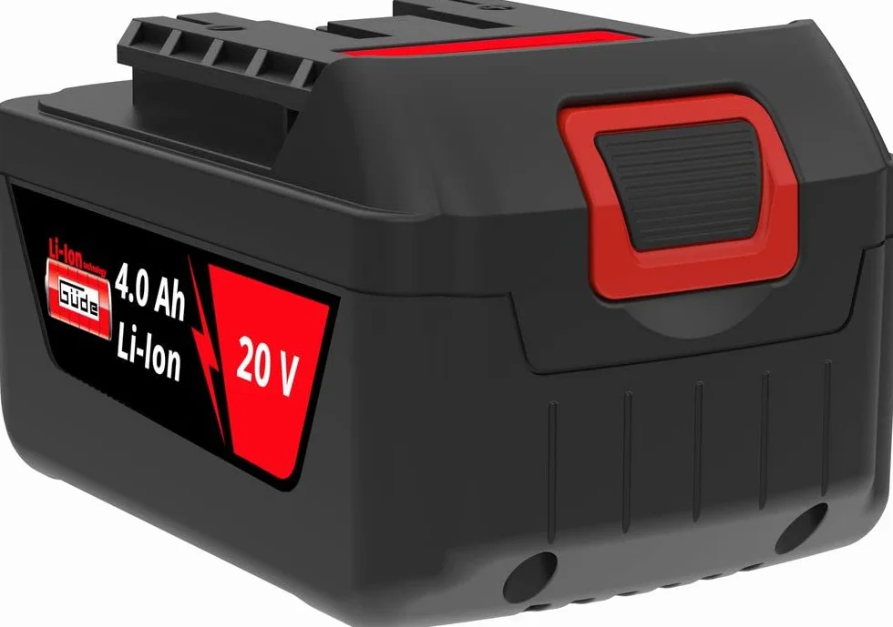Güde 95811 Batteria AP 20-40.1 (batteria agli ioni di litio 20 V, 4 Ah, 80 Wh, indicatore di stato di carica, adatto per tosaerba a batteria n. 95809 e 95814, peso 0,6 kg)