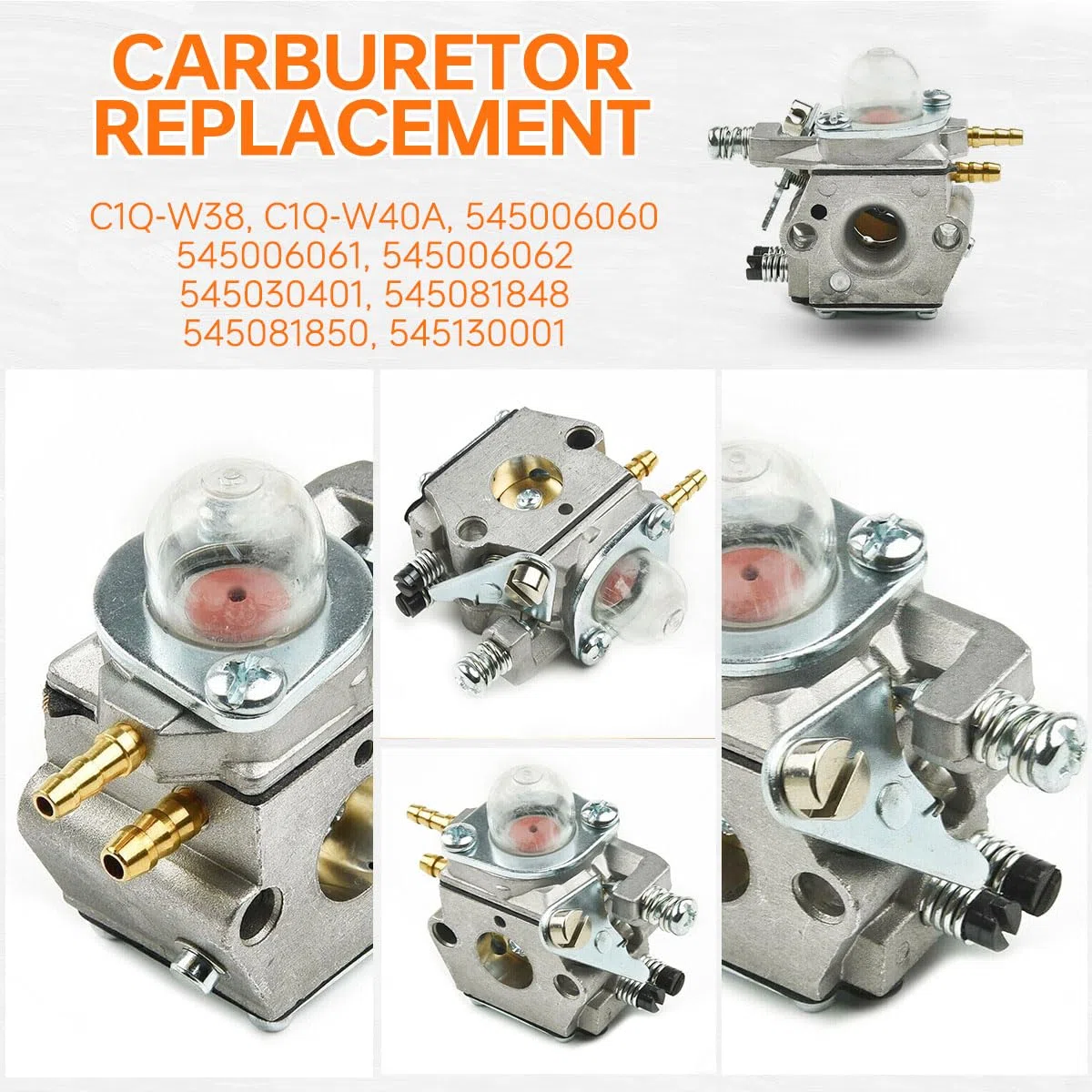 ZAMDOE Kit carburatore sostitutivo per Walbro WT460 WT-460 per EFCO 8300 8350 8355 8400 8405 8420 8425 8510 8515 8365 Decespugliatore, per Oleo Mac 433 435 440 727 730 733 per Emak 23 18690R
