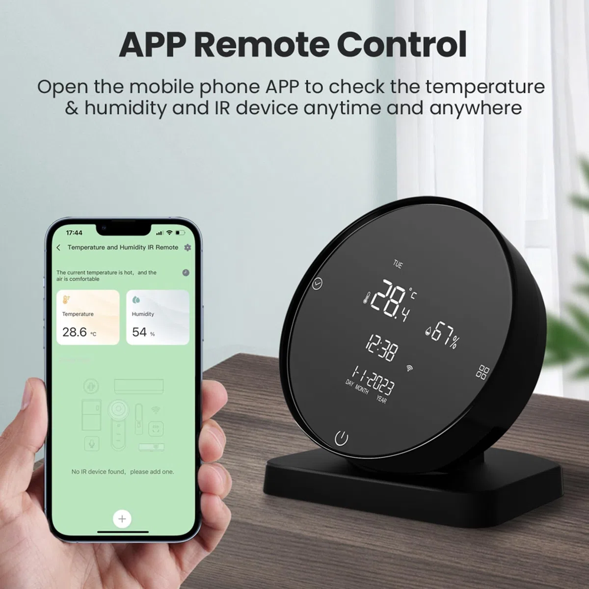 WiFi Digitale Temperatura Interna e Igrometro Display LCD Igrometro Universale Termometro Monitor per Serra Domestica Remoto con Sensore Timer Compatibile con Alexa e Google