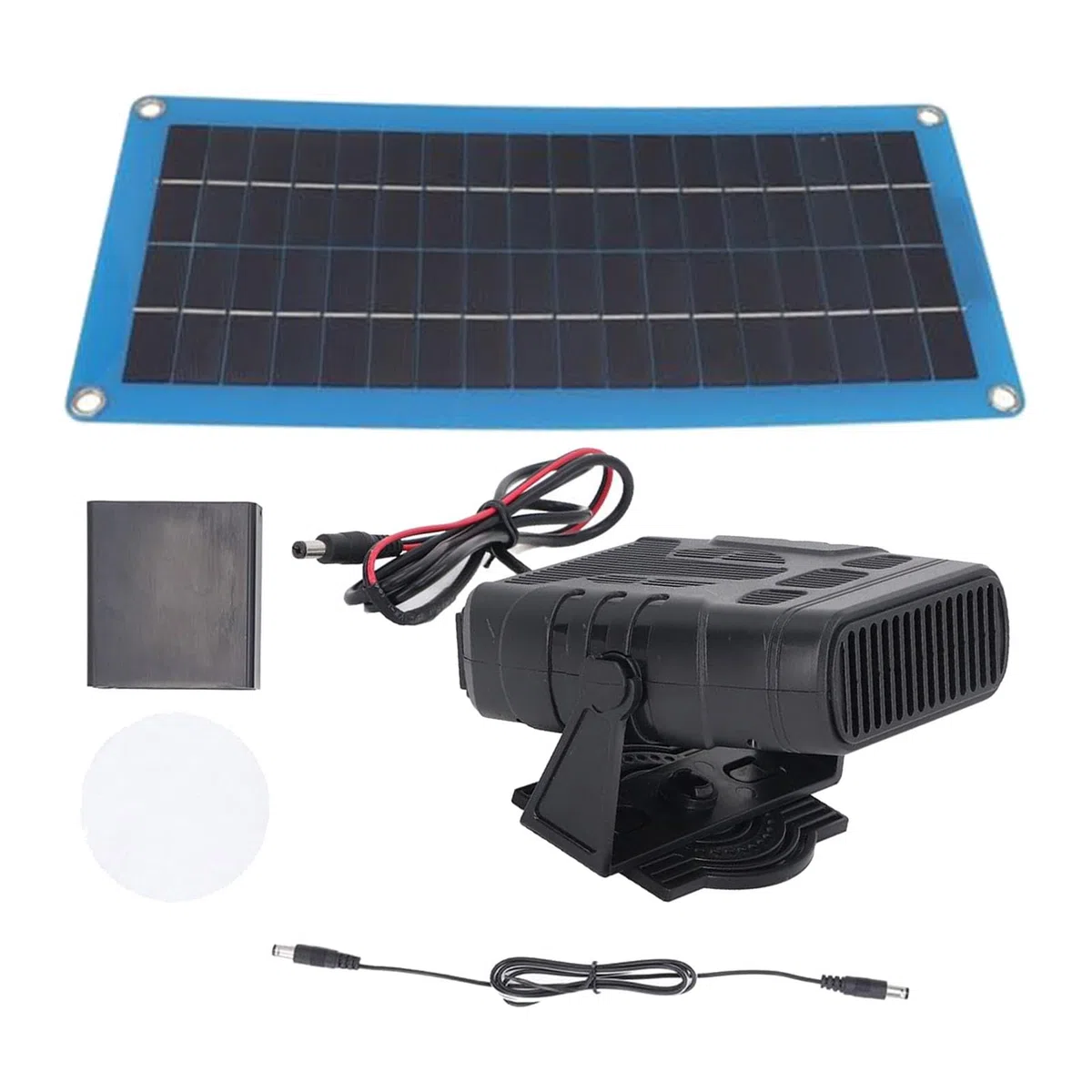 Kit riscaldatore per serra a pannello solare,Riscaldatore a pannello solare - Caricabatterie per pannello solare per auto da 30 W con riscaldatore,Antiappannante per parabrezza, kit di energia solare
