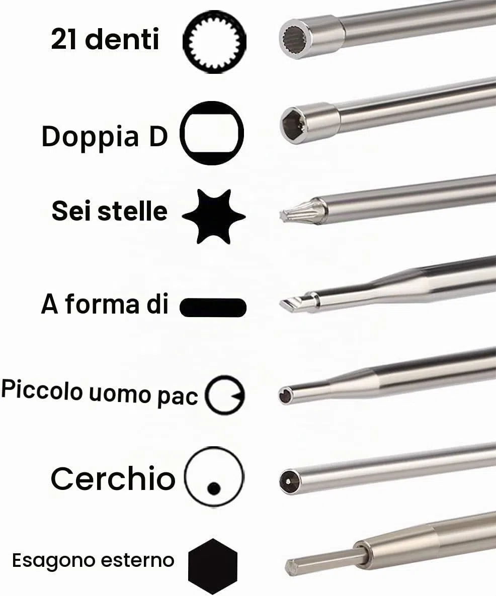 Confezione da 14 strumenti di regolazione del carburatore con cacciaviti esagonali esterni per motori piccoli a 2 tempi per Poulan, Husqvarna, STIHL, Echo, decespugliatore, motosega