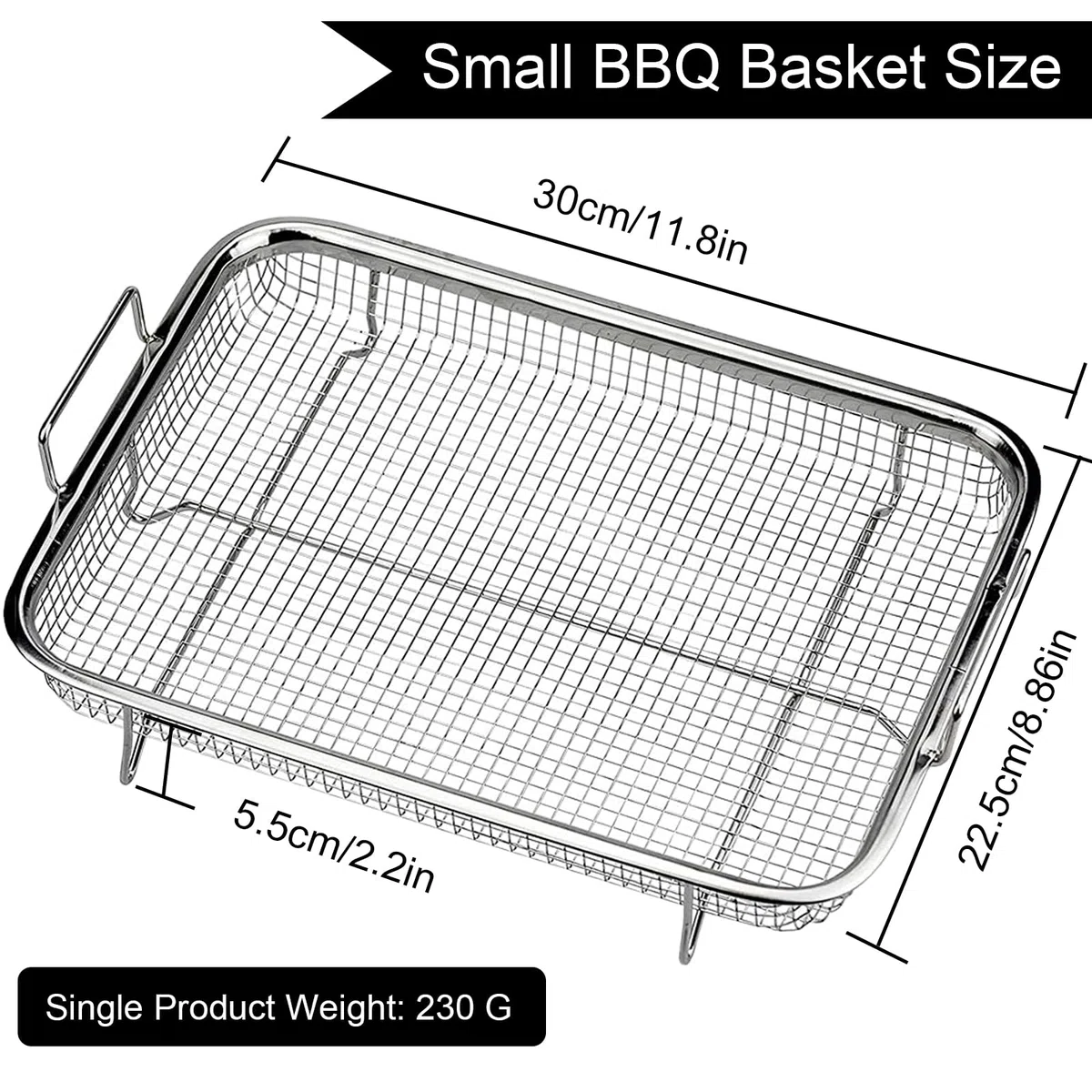 Cestino Barbecue, Vassoio Griglia Cestino da Forno, Griglia Forno, Cestino per Griglia a Rete per Barbecue da Esterno, per Cuocere Biscotti, Grigliare e Raffreddare,Caricare Frutta e Verdura